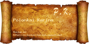 Polonkai Karina névjegykártya